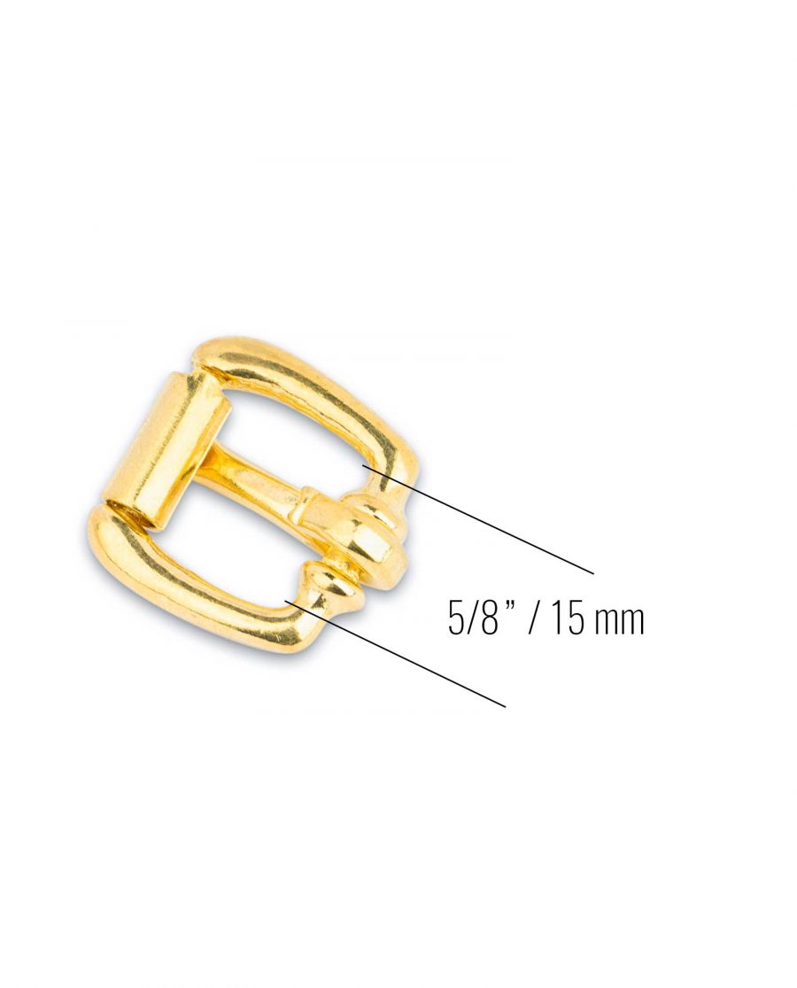 Small Brass Belt Buckle Roller 15 mm 3