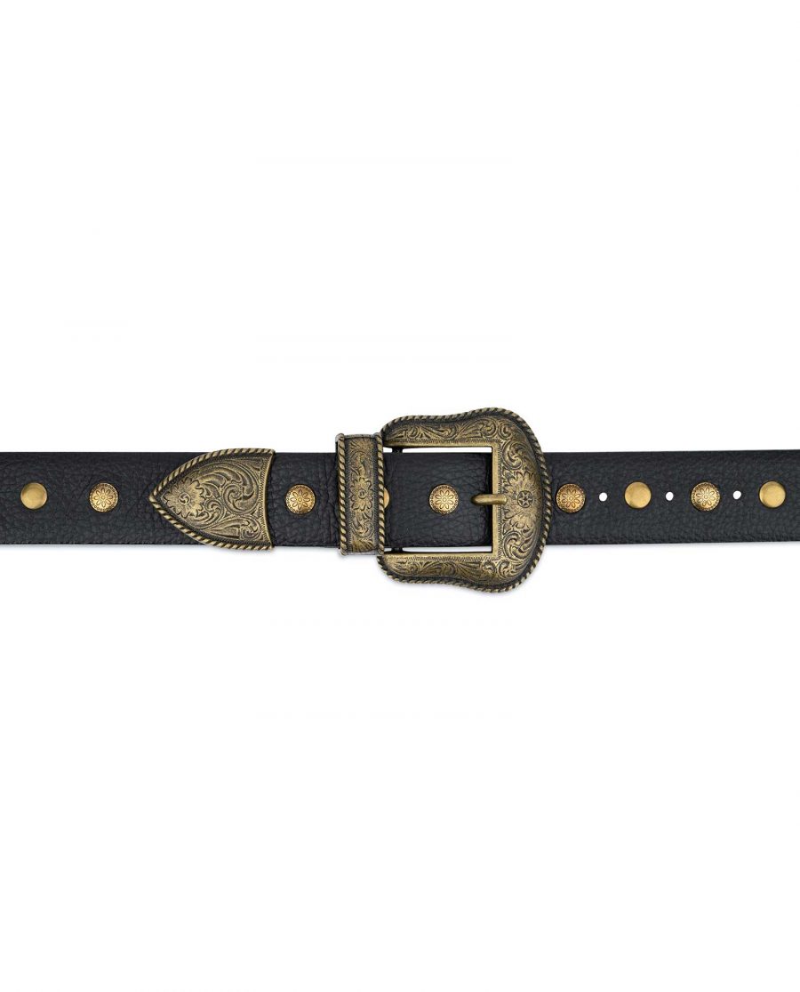 Studded Western Belt With Bronze Buckle 5