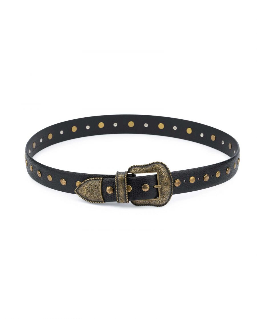 Studded Western Belt With Bronze Buckle 8