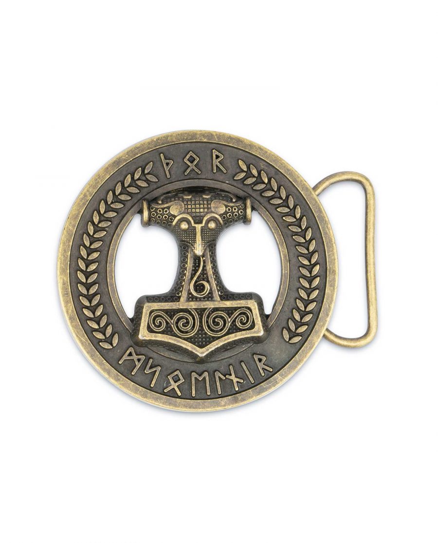 Viking Belt Buckle Bronze Norse Thors Hammer 5
