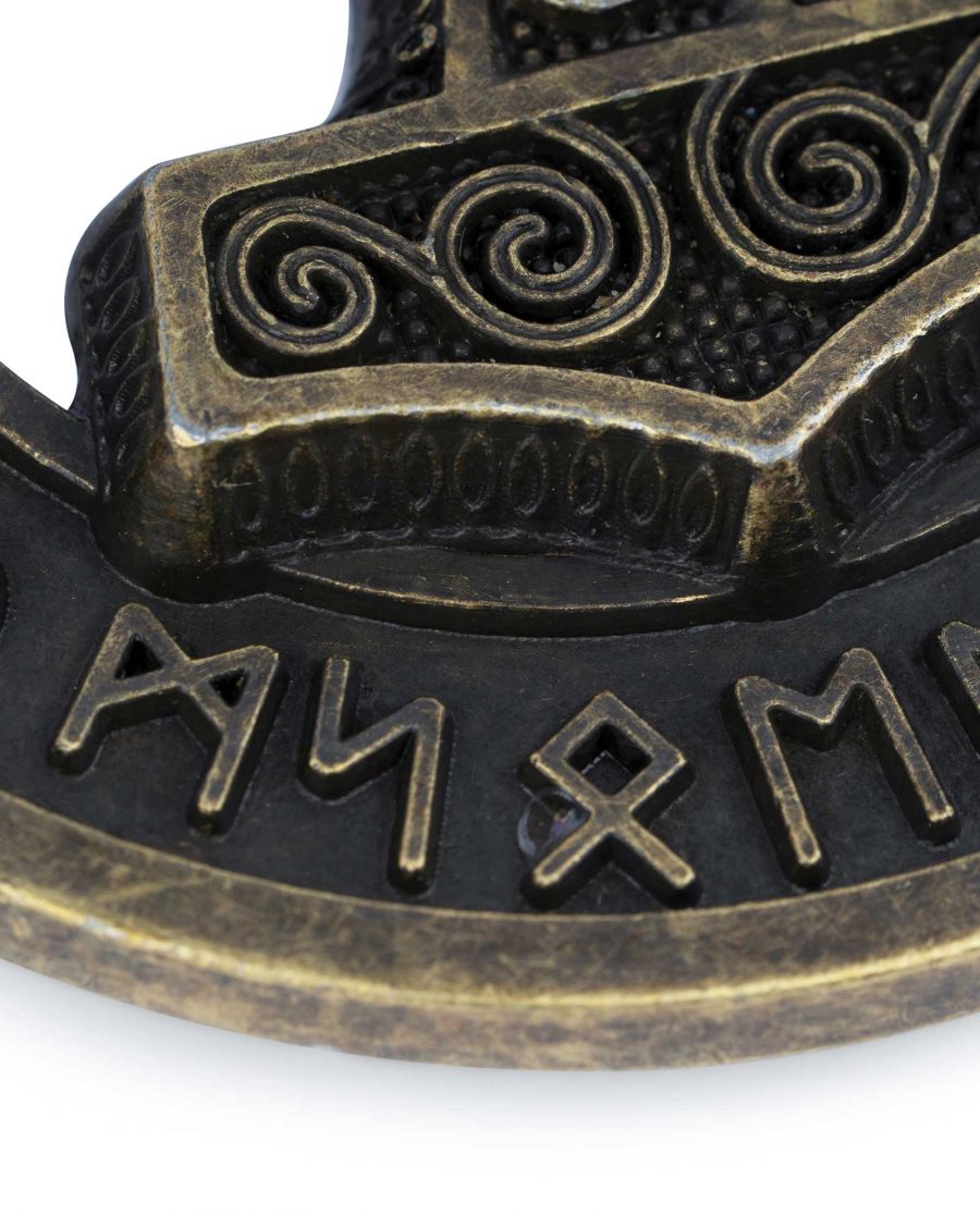 Viking Belt Buckle Bronze Norse Thors Hammer 6