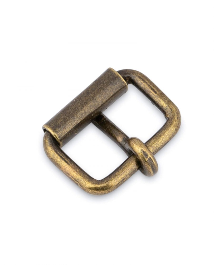 Buy Antique Brass Roller Belt Buckle 16 Mm | LeatherBeltsOnline.com