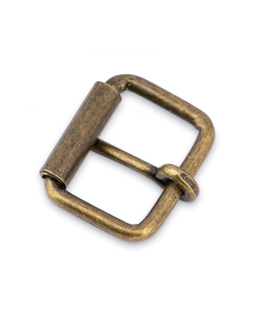 Buy Antique Brass Roller Belt Buckle 20 Mm | LeatherBeltsOnline.com
