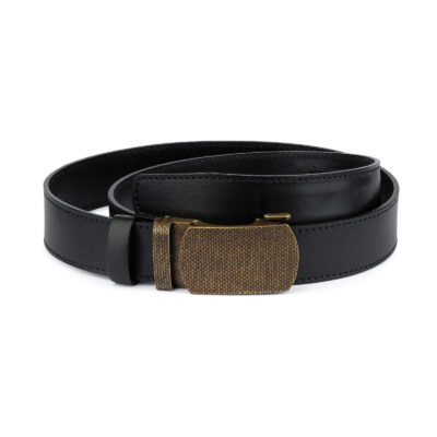 Black Automatic Belt With Bronze Buckle 1