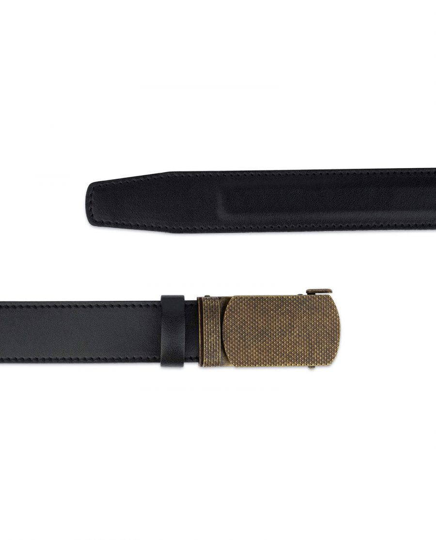 Black Automatic Belt With Bronze Buckle 2