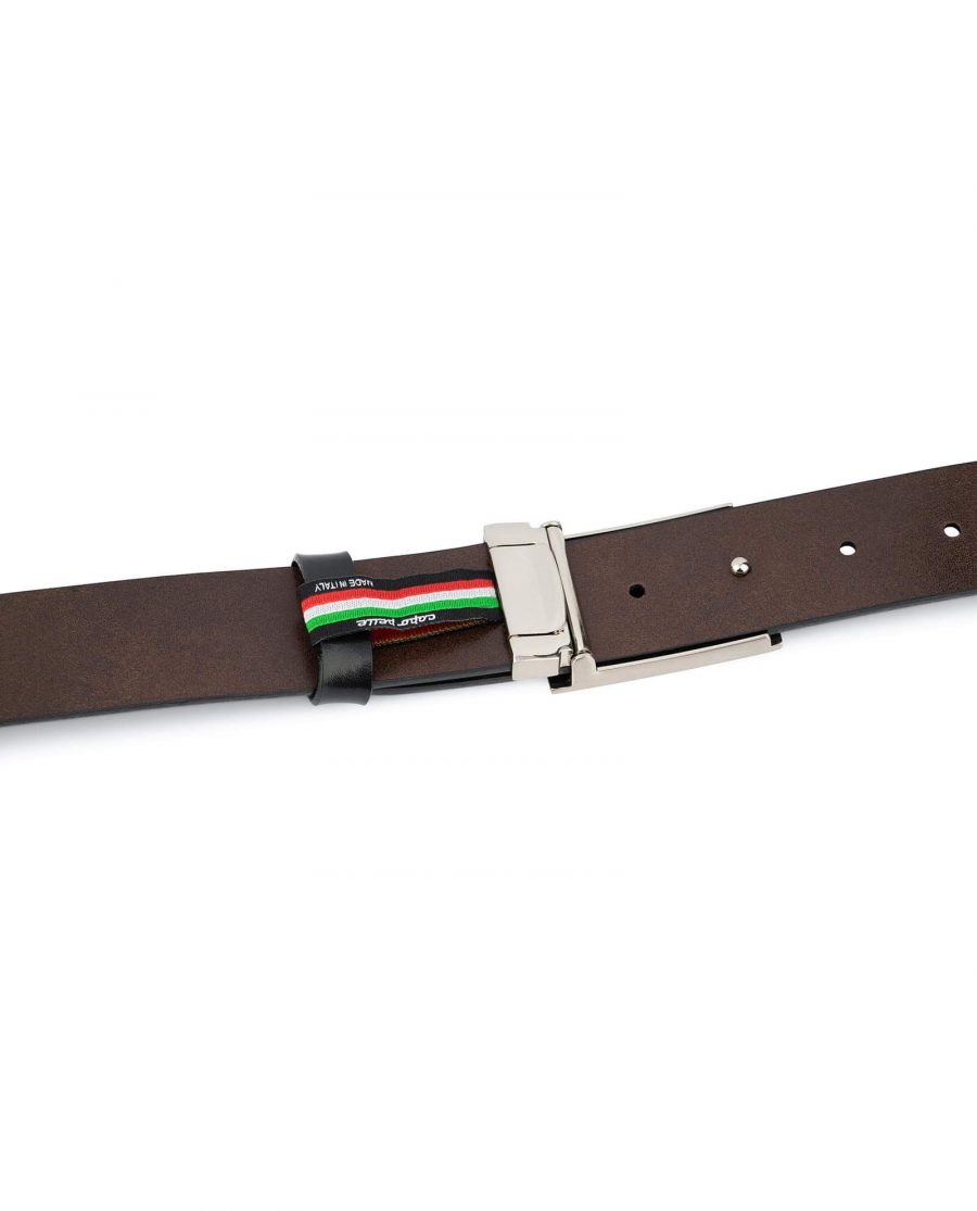Black Leather Belt With Blank Engravable Buckle 5