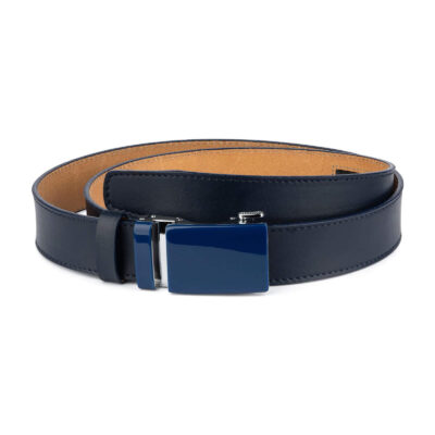 Navy Mens Click Belt With Blue Buckle 1