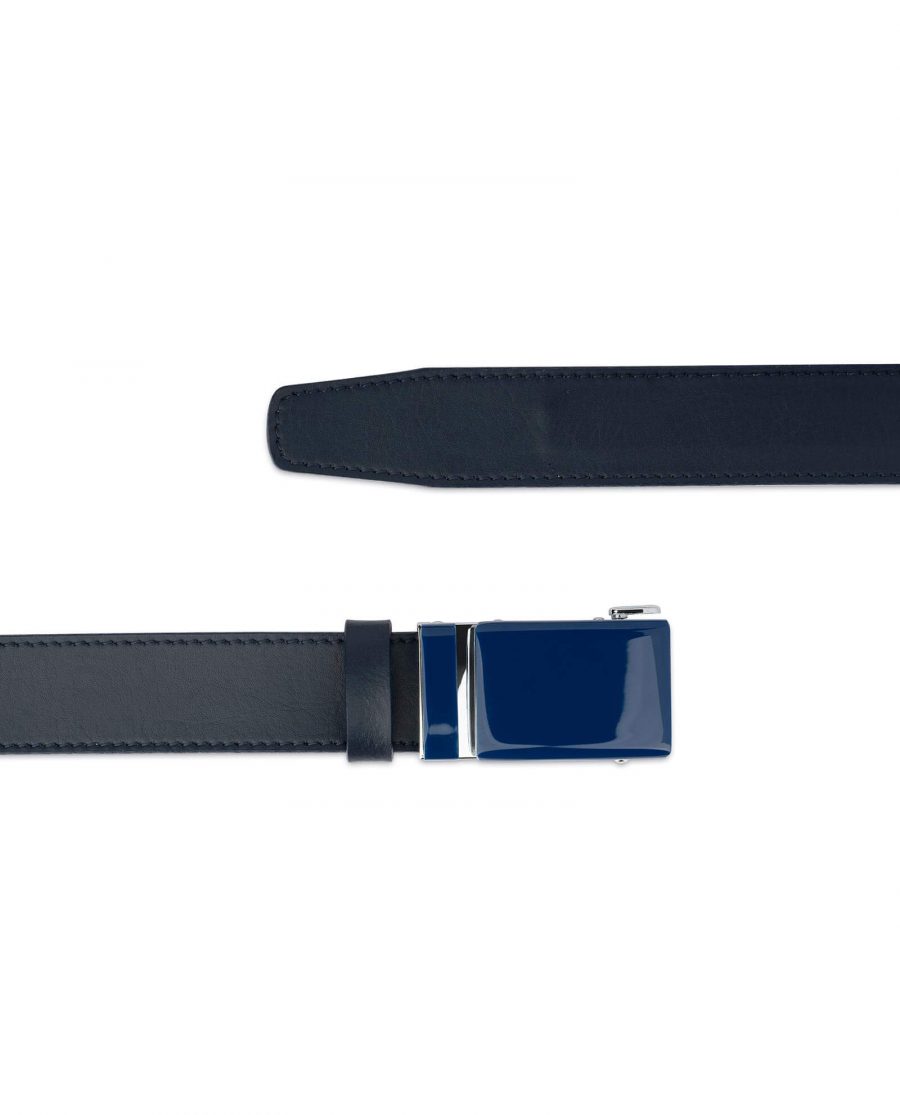 Navy Mens Click Belt With Blue Buckle 2