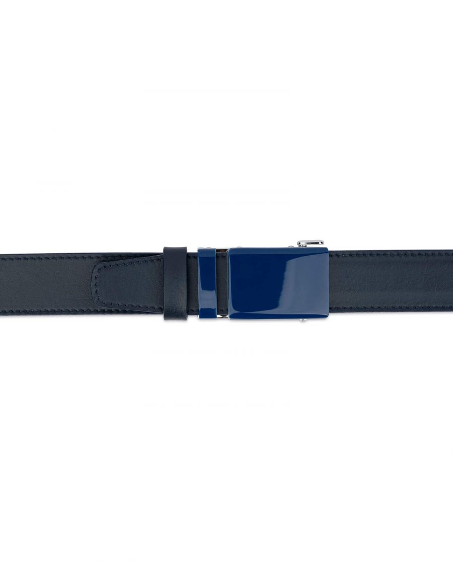 Navy Mens Click Belt With Blue Buckle 3
