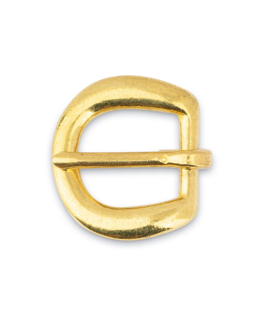 Rounded Corner Small Brass Belt Buckle 15 mm 3