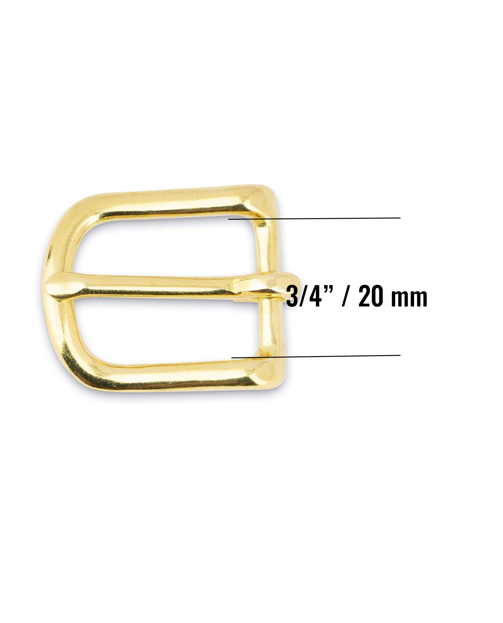Buy Small Brass Belt Buckle 20 mm | LeatherBeltsOnline.com