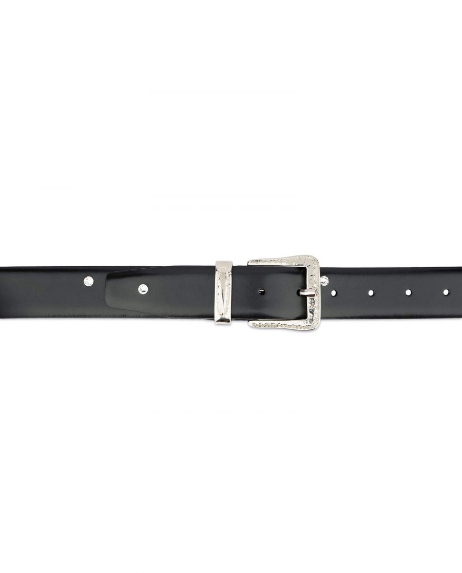 Swarovski Crystal Belt Mens Black 35 Mm 3