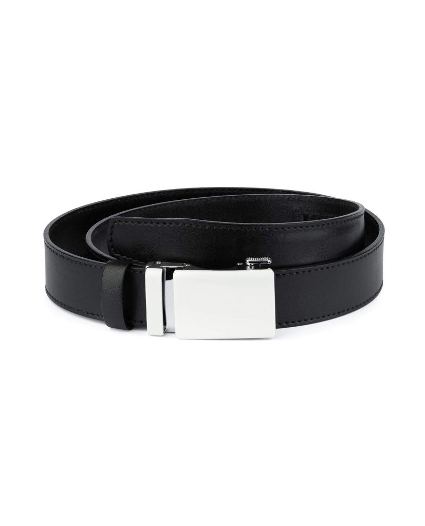 Buy White Buckle Belt Slide Buckle | Leather Belts Online