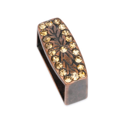 Western belt buckle loop rhinestone copper LOCO35RHIN 1 Leather Belts Online