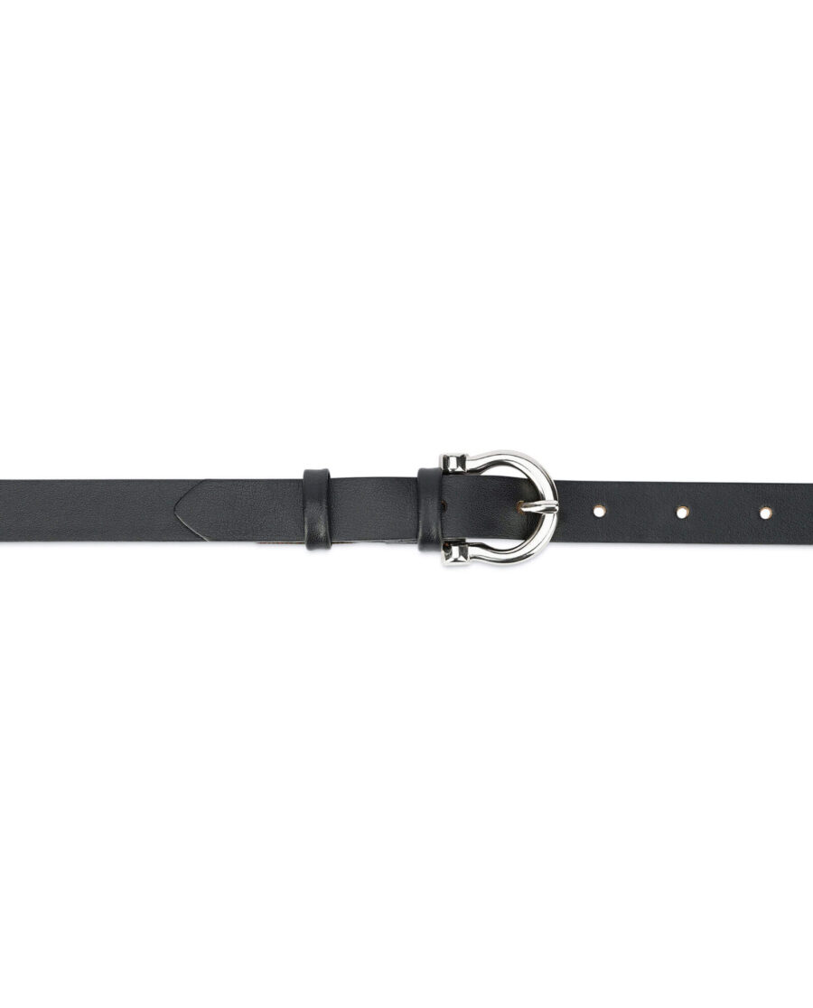 womens belt black – 20 mm genuine leather HORS20SMBL 3
