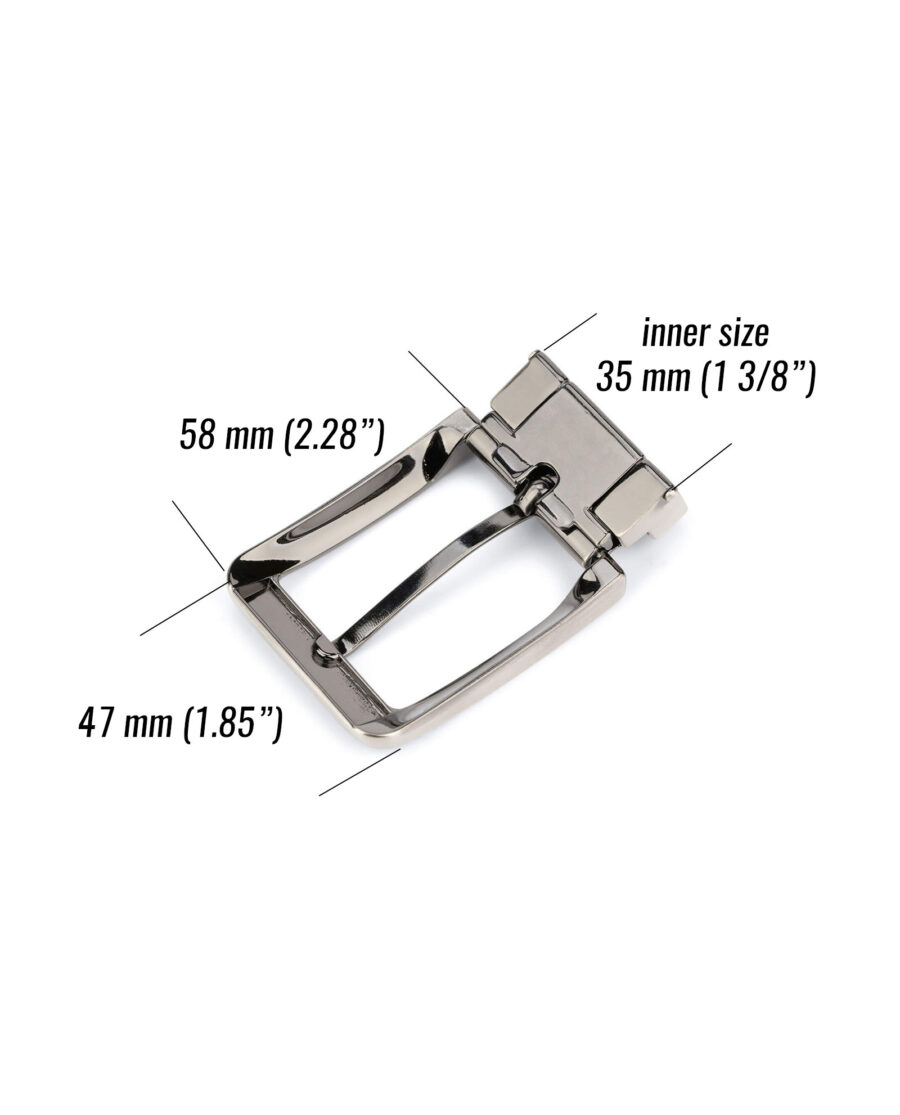 35 mm replacement belt buckle for men rounded corner GNGR35ARPL 6 size Leather Belts Online