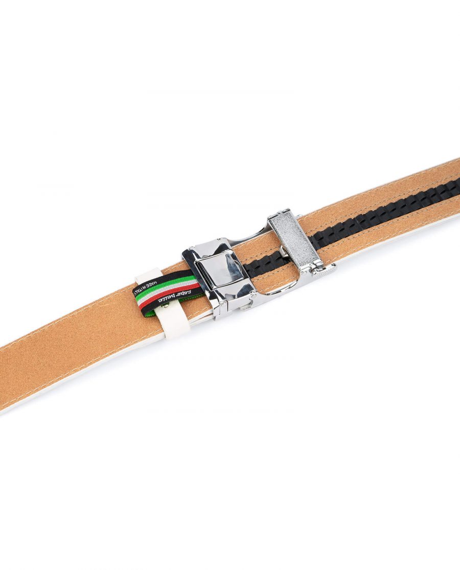 Automatic white buckle belt without holes RTWH35WTBC 4