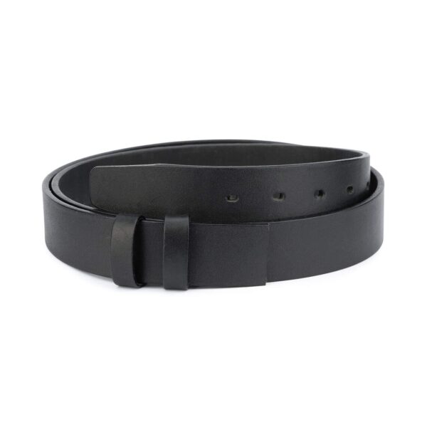 Black Full Grain Leather Belt Strap 35 Mm Replacement 1