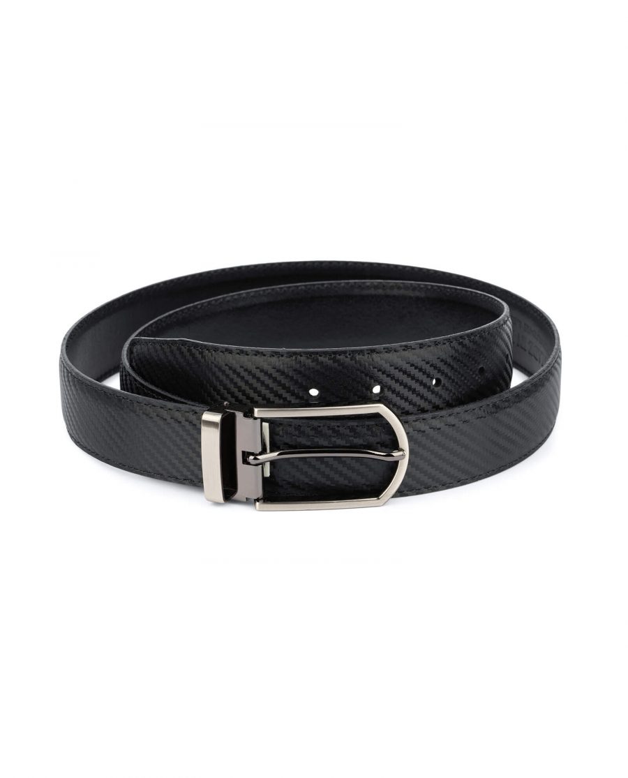 Carbon fiber Leather Belt For Men 35 mm 1