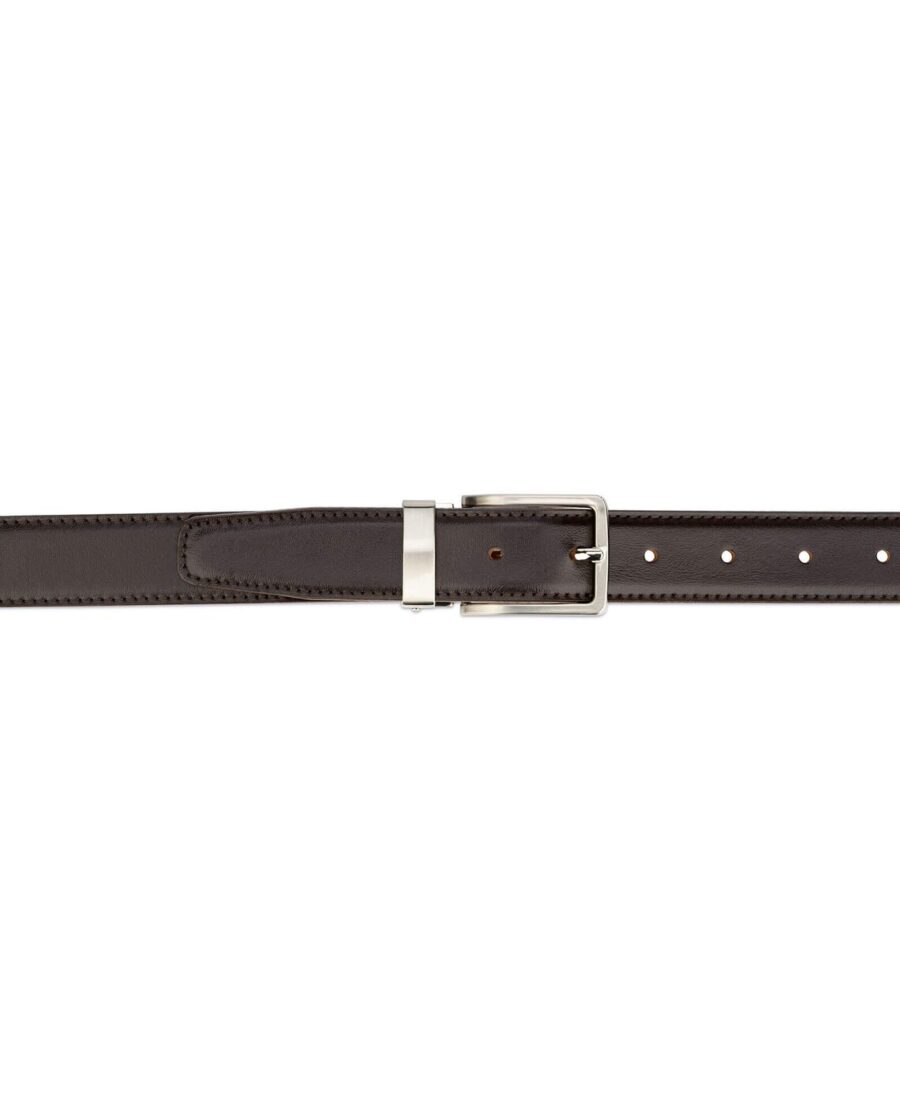 Classic Mens Dark Brown Belt Real Leather 30 mm 3