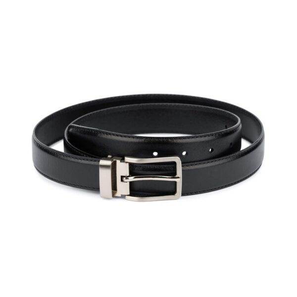 Mens Black Dress Belt 3 0 cm Classic Buckle BLBE30CLBL 1