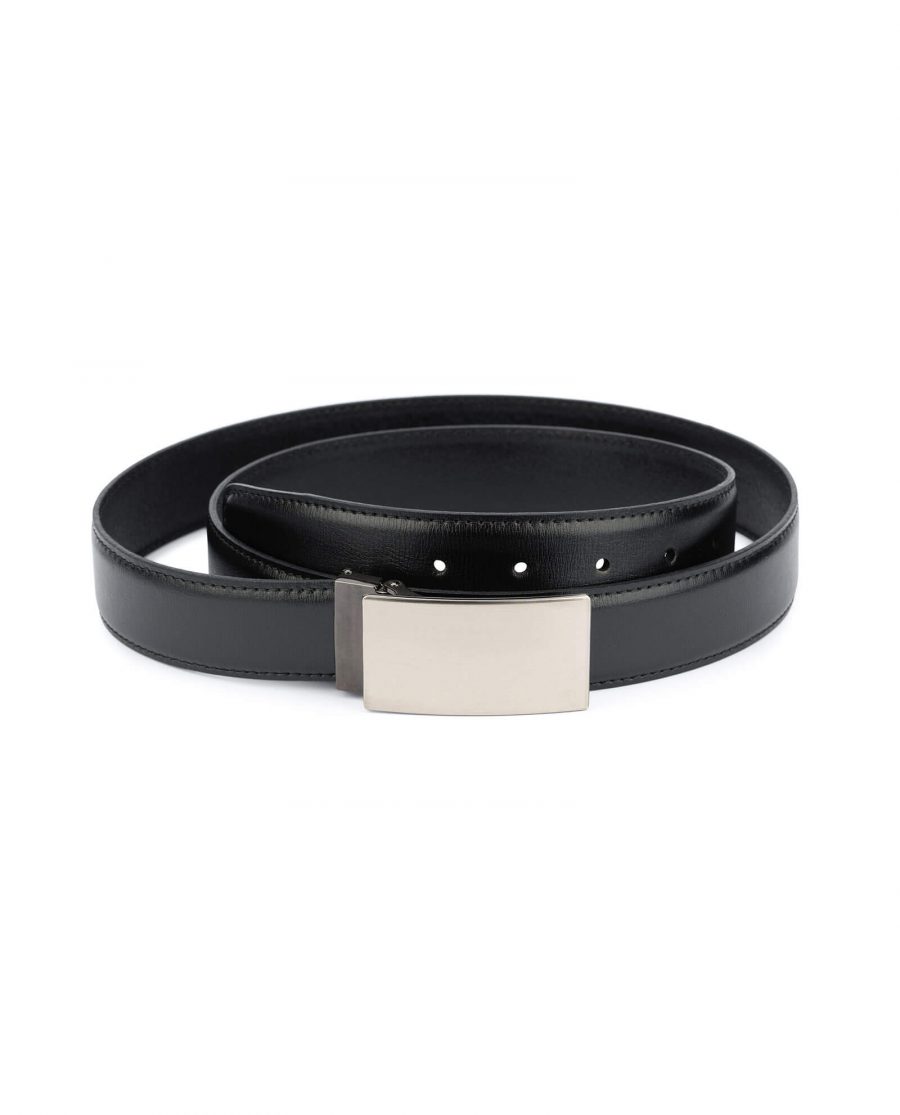 Buy Mens Black Leather Belt | Buckle Blanks 35 mm | Capo Pelle