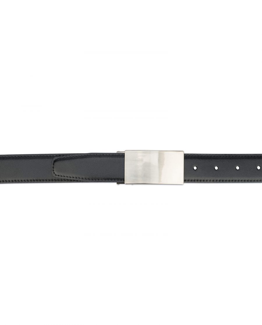 Mens black leather belt buckle blanks 35 mm 3