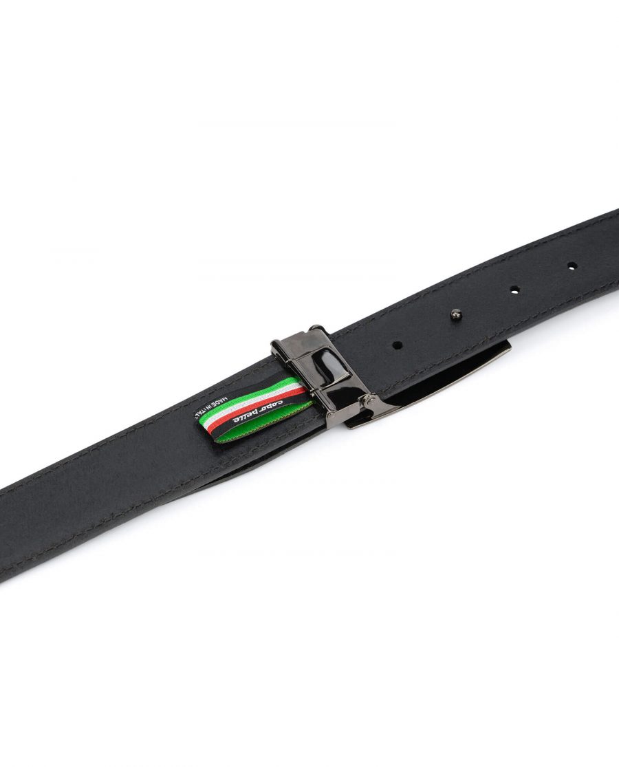 Mens black leather belt buckle blanks 35 mm 4