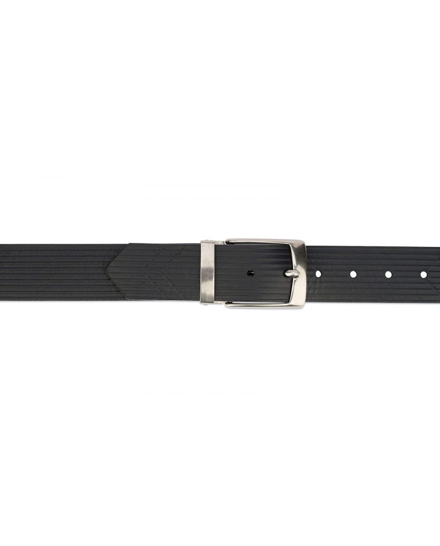 Buy Mens Wide Leather Belt | Embossed 40mm 1.5 Inch | Capo Pelle