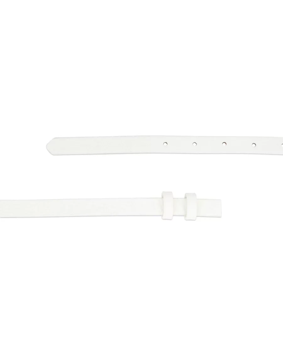 Replacement Belt Straps 15 mm White Cowhide 2