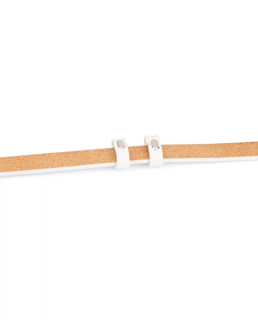 Replacement Belt Straps 15 mm White Cowhide 3