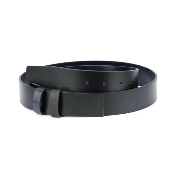 Reversible Replacement Leather Strap For Belt Blue Black 35 Mm 1