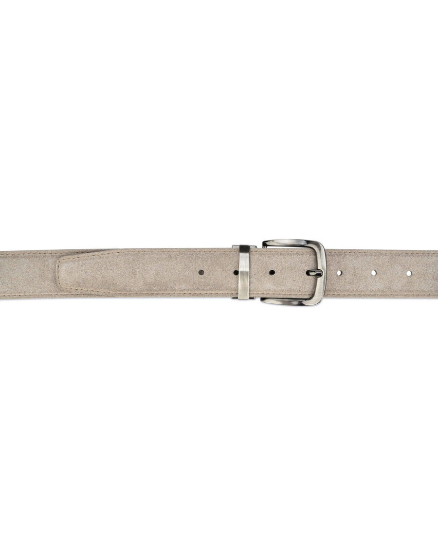 Womens Taupe Belt Real Italian Leather 3 5 cm 3