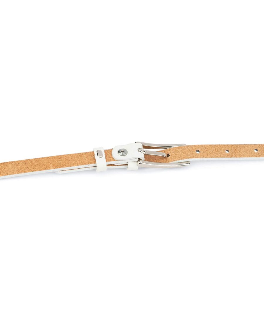 Womens White Belt 15 Mm Genuine Leather 3
