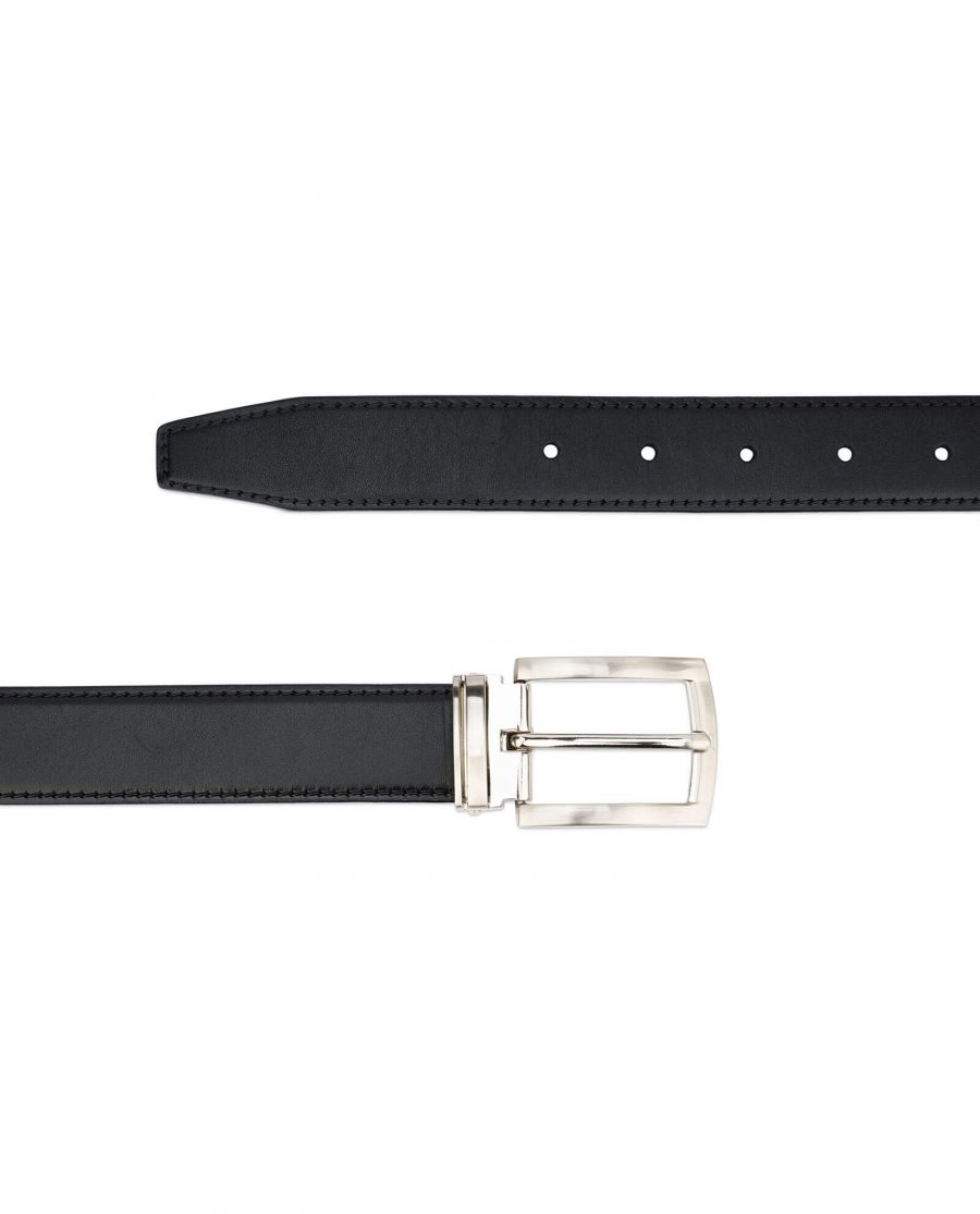 black full grain leather belt for men 30 mm FGBL30PTSI 2