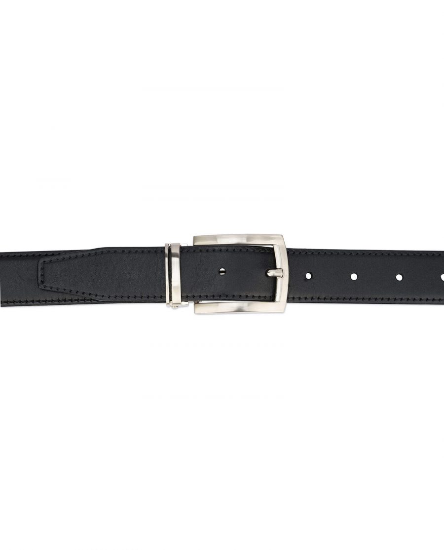 black full grain leather belt for men 30 mm FGBL30PTSI 3