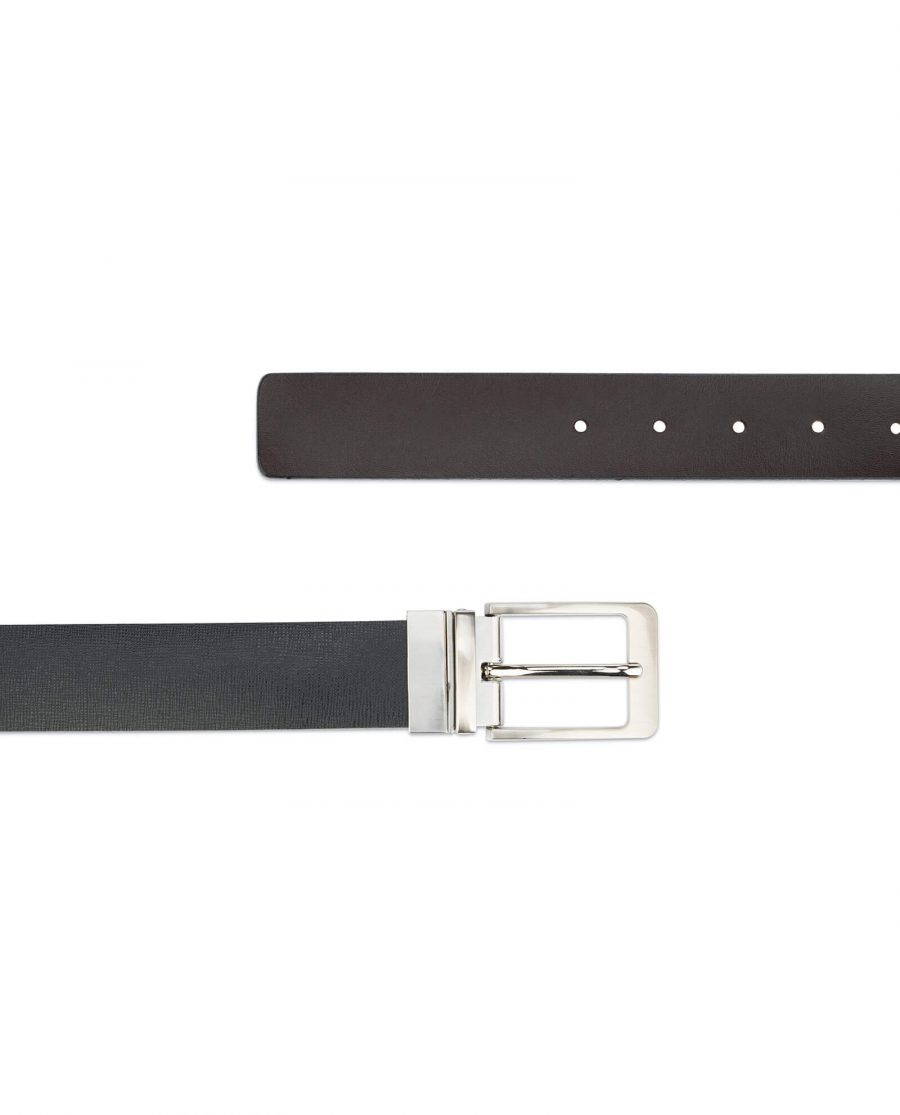 mens belt reversible saffiano leather 3 5 cm 4