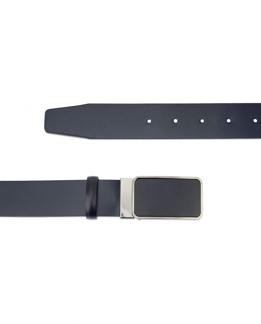 navy blue mens belt with black buckle NVBU35BLBU 2