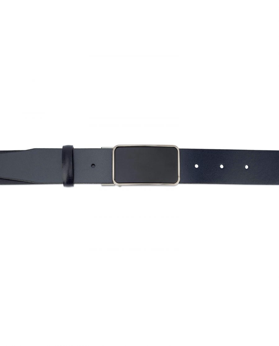 navy blue mens belt with black buckle NVBU35BLBU 3