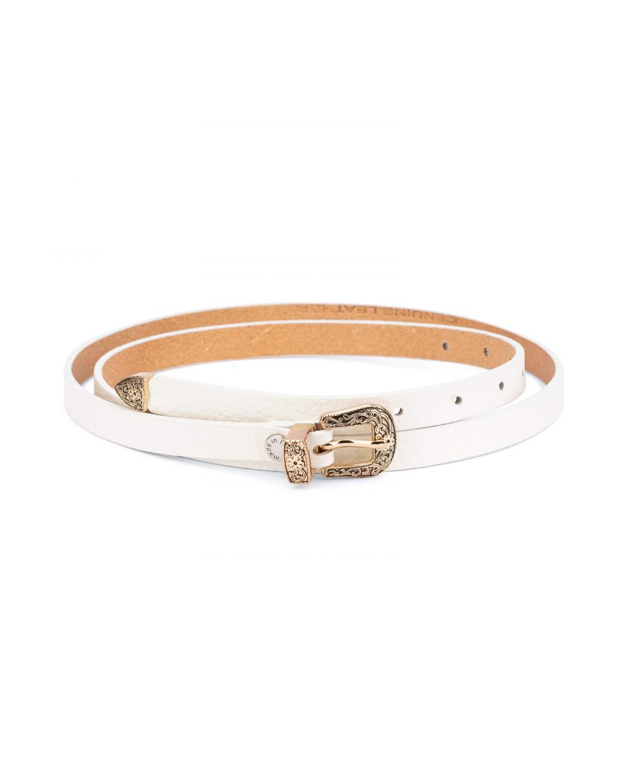 white western belt with gold buckle 15 mm WEDO15RSGD 1
