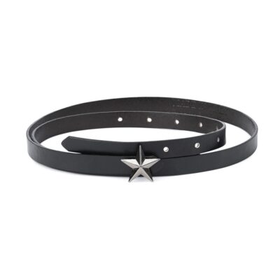 Black Boys Belts With Big Star Buckle 1