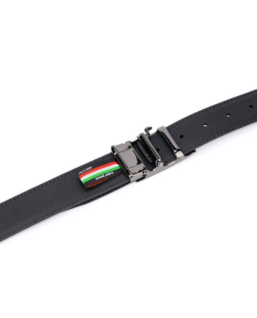 Black Comfort Click Belt Perforated Leather 4