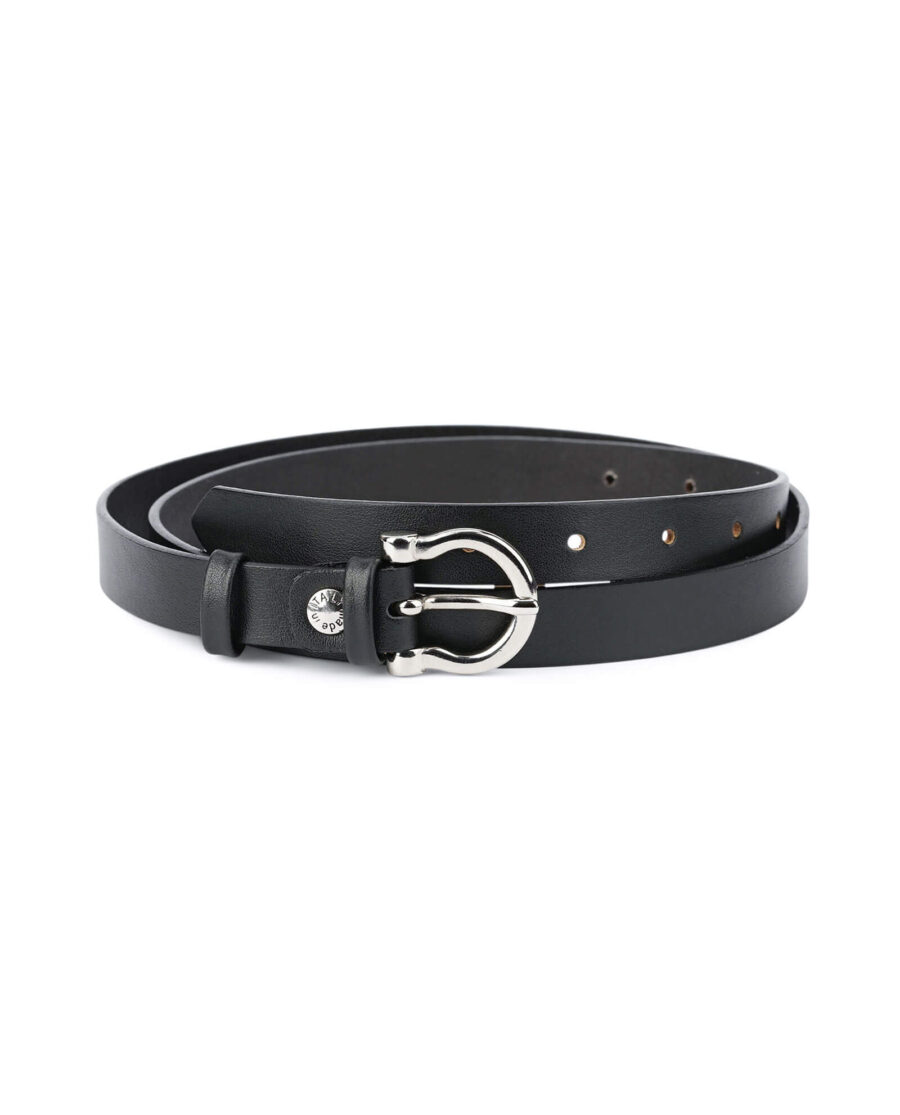 Black Leather Belt For Children 1