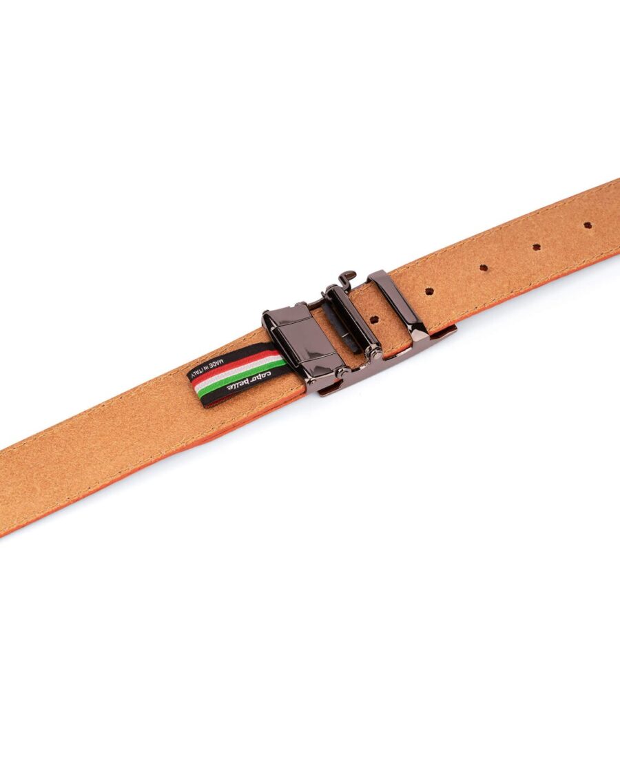 Clickit Orange Belt Men Genuine Leather 4