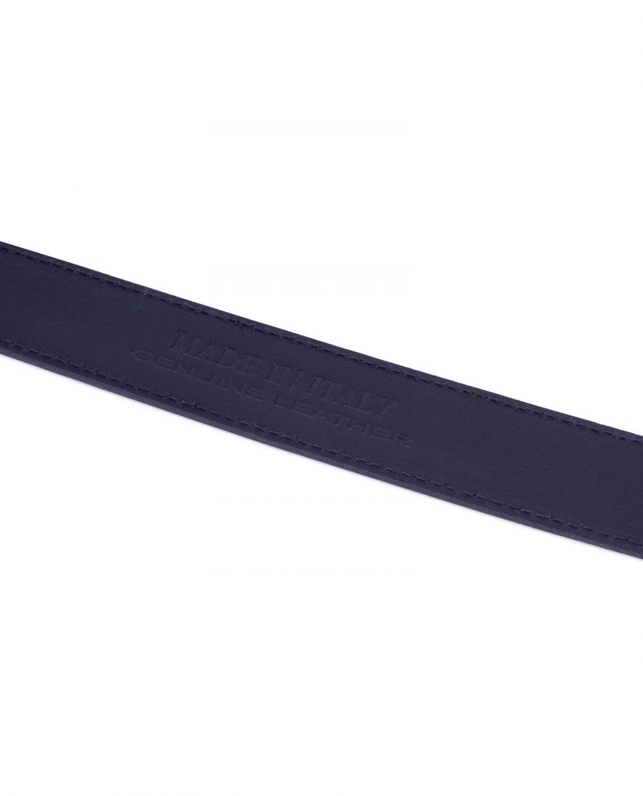 blue suede belt with no buckle 5