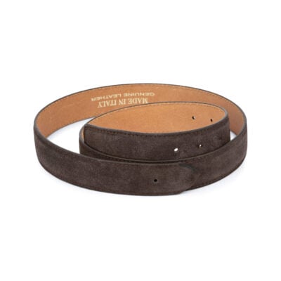 brown suede belt without buckle 1