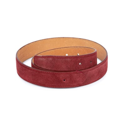 burgundy suede no buckle belt 1