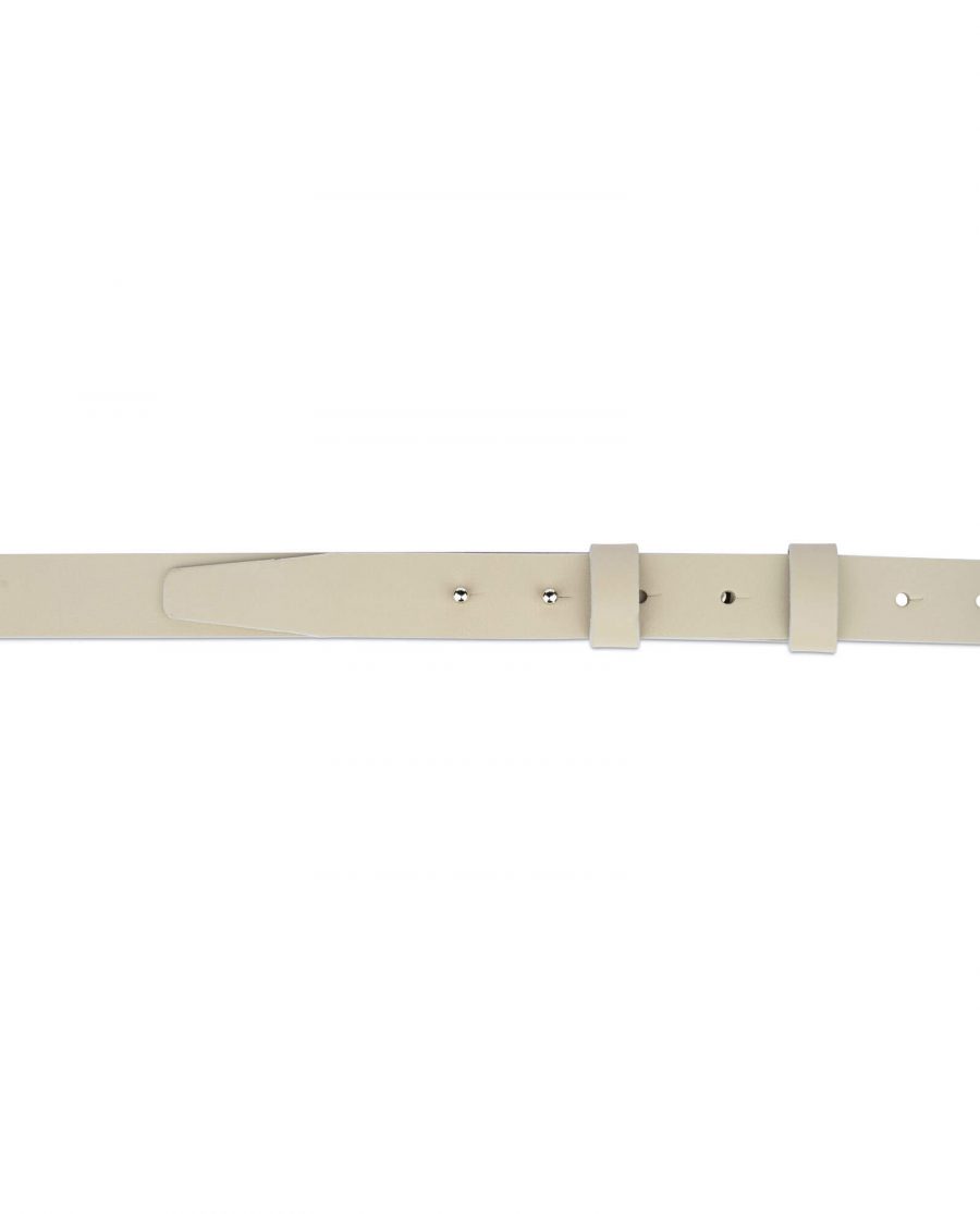 1 inch womens beige belt without buckle 3