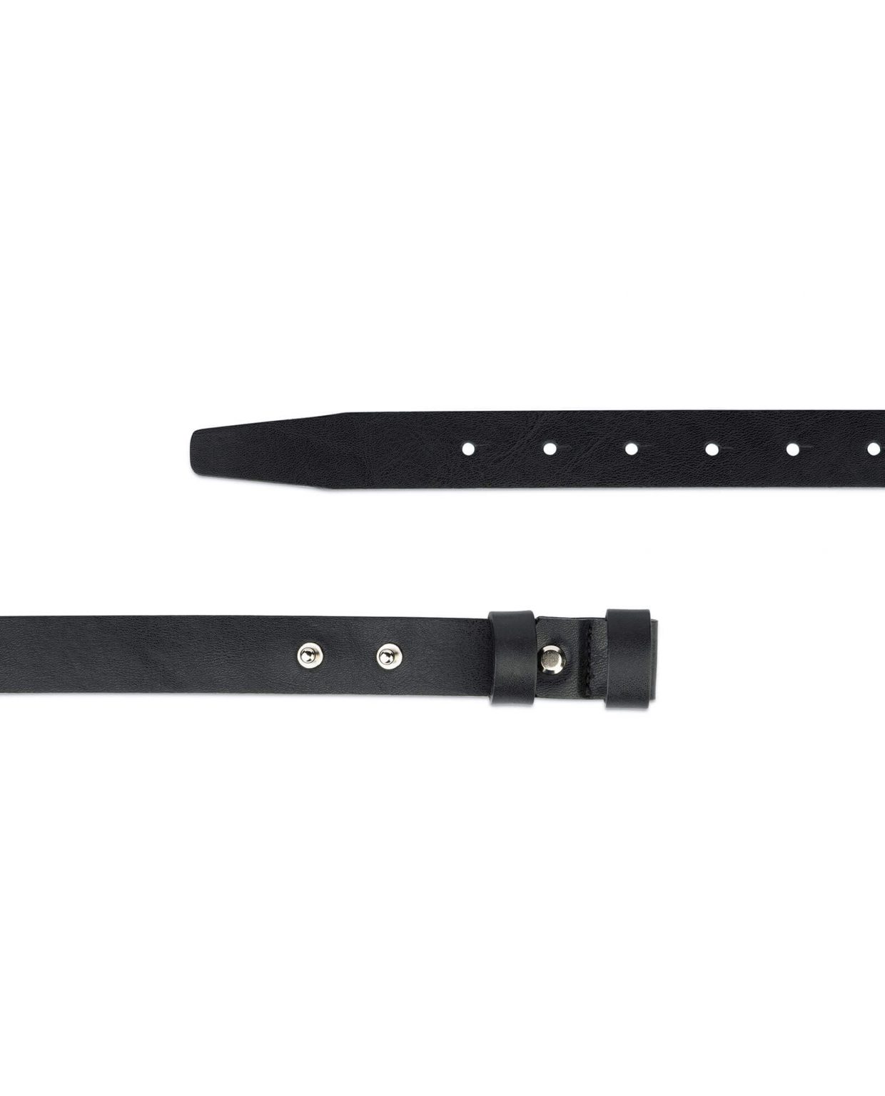 Buy 1 Inch Womens Black Leather Belt Without Buckle | Capo Pelle