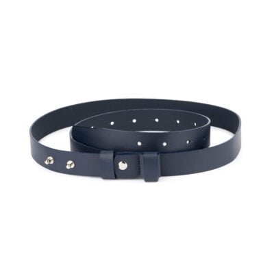 1 inch womens dark blue belt without buckle 1